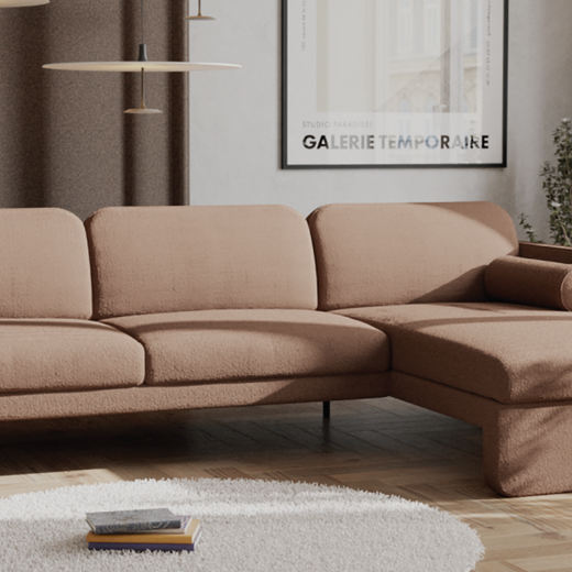 GAP kampinė sofa – šezlongas (L forma)
